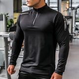 CAMISA DE COMPRESSÃO MASCULINA SPORTWEAR - PRETO/BOTÃO