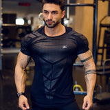 CAMISETA DE COMPRESSÃO MASCULINA ESPORTIVA - PRETO CASUAL