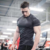 CAMISETA DE COMPRESSÃO MASCULINA ESPORTIVA - PRETO CASUAL