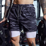 SHORTS COM 2 CAMADAS ESPORTIVO - CAMUFLADO