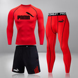 CONJUNTO DE COMPRESSÃO PUMA ESPORTIVA MASCULINA - AZUL