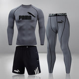 CONJUNTO DE COMPRESSÃO PUMA ESPORTIVA MASCULINA - AZUL