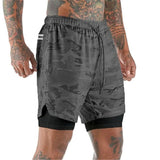 SHORTS COM 2 CAMADAS ESPORTIVO - CAMUFLADO